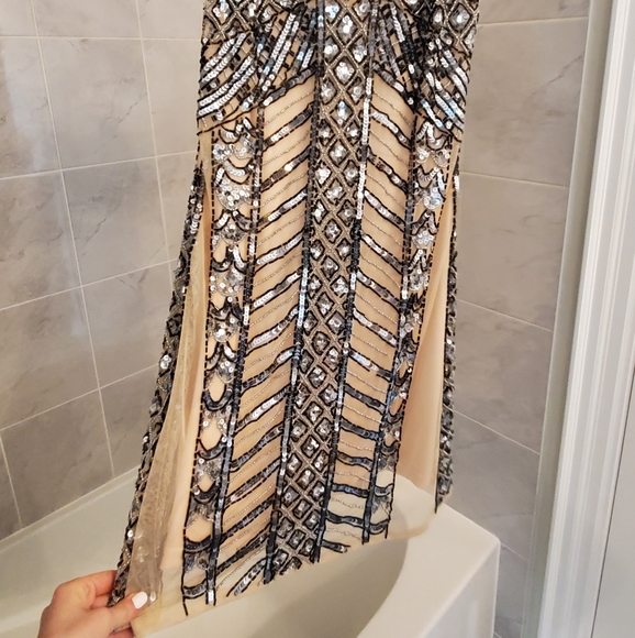 Beaded Nude Dress - Picture 6 of 12